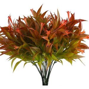 Fake Flower Plants 4 PCS Artificial Greenery Stems Morning Glory Shrubs Bushes